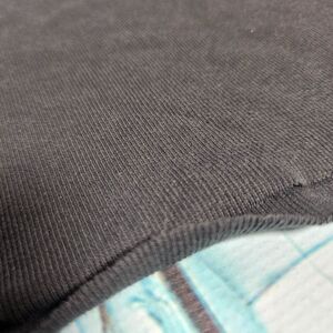 Black Poly Rib Knit Fabric 17"x40" 2-Way Stretch Ribbing Material DIY Sewing